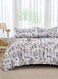 Home Queen size 6-piece blue bedding set featuring a botanical floral design duvet cover.