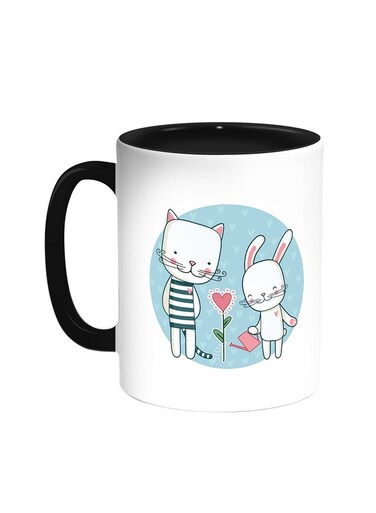 Plant Love Printed Coffee Mug Black/White