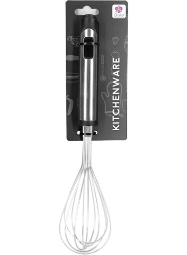 Essential Stainless Steel Egg Whisk, Balloon Wire Whisk with Ergonomic Non-Slip Handle, Hand Mixer Whisk for Eggs, Cream Whisk, Batter, Sauce &amp; Baking, Kitchen Beater (KS09-ST21)