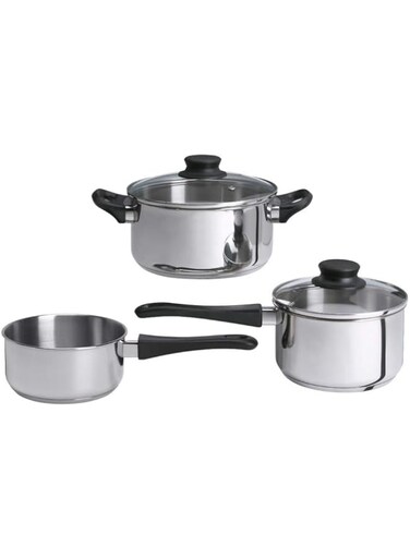ProTuning ANNONS 5-Piece cookware Set Glass Stainless Steel