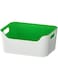 VARIERA Box, green plastic 24x17 cm