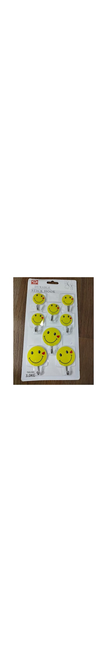 AQSON Smiley Sticky Hook Set, Decorative Hook Set or 8 pcs
