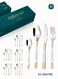 24-Piece Stainless Steel Cutlery Set Kitchen Utensil Set Western Tableware Suitable For Home Kitchen Restaurant Hotel Party Dining Picnic Dining Exquisite Packaging Gift
