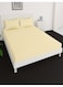 Deep Fitted Elastic Bedsheet Set With Pillow Covers, King/Queen/Double/Single Sizes, Color Cream, Depth 30cm