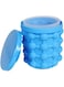 Ice Cube Maker Genie Revolutionary Space Saving Ball Makers Bucket Party Drink Silicone Trays Mold Kitchen Tools for Chilling Burbon Whiskey Cocktail Beverages, Blue