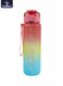 1000ml Motivational Sports Water Bottle with Time Markers, One-Touch Lid, Flip-Top Spout, Integrated Straw, Dual Carry Strap Design and Cute Free Stickers - BPA-Free, Leak-Proof Lid, Eco- Friendly, Plastic, Reusable, Drink Reminder Water Bottle for Adults and Kids in School, Office, Daily Hydration, Gym, Fitness, Outdoor, Sports and Travel, 32oz Bottle