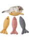 Potaroma Cat Toys Fish, 3 Pack Crinkle Sound Catnip Toys Bite Resistant Linen, Interactive Cat Kicker Toys for Indoor Cats, Promotes Kitten Exercise 7.8 Inches