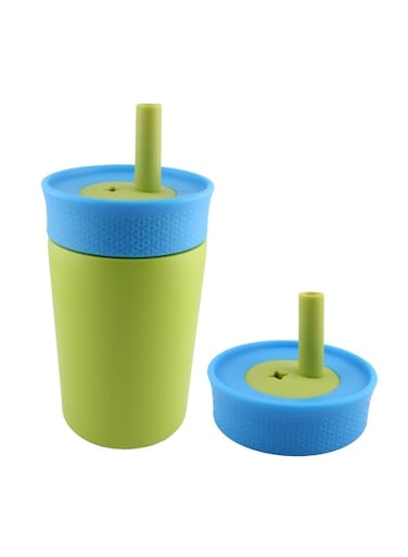 12oz Insulated Water Bottle with Straw &acirc;&euro;&ldquo; Stainless Steel Double-Layer Vacuum Flask for Kids &acirc;&euro;&ldquo; Leak-Proof Mini Size Thermos with Lid Hot &amp; Cold Travel Mug School or Outdoor Use (Green)