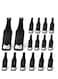 16 Pcs Stainless Steel Bottle Opener Bottle Shaped Can Openers Black Soda Can Opener Flat Handle Bottle Opener for Home Kitchen Bar Restaurant Party Tools Supplies