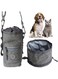 NALACAL Travel Dog Bowls, Oxford Cloth Leakproof Food and Water Bowls &ndash; Portable Pet Bowls for Camping, Hiking, and Outdoor Activities Travel, Carry Toys and Treats (Grey)
