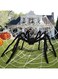 Klmeiday Halloween Decorations Outdoor 7M Triangular Spider Web+150CM Giant Spiders+20pcs Little Spiders, Fake Scary Hairy Spider Props for Outside Halloween Yard Party Haunted House Decor