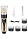 TAFAN&trade; Dog Grooming Kit Clippers, Low Noise, Electric Quiet, Pet Trimmer Rechargeable, Cordless, for Thick Pet Hair Coats, Suitable for Dogs, Cats and Other Pets - Gold