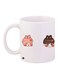 Cartoon Girls Printed Coffee Mug White/Pink/Brown