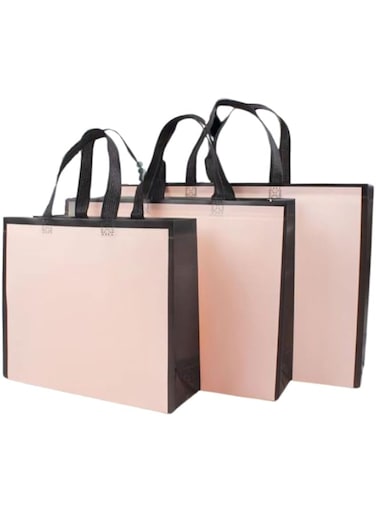 Packingoutlet 24Pcs Laminated Non-Woven Tote Bags &ndash; Durable &amp; Reusable, Eco-Friendly Bags for Daily Use &amp; Brand Promotion