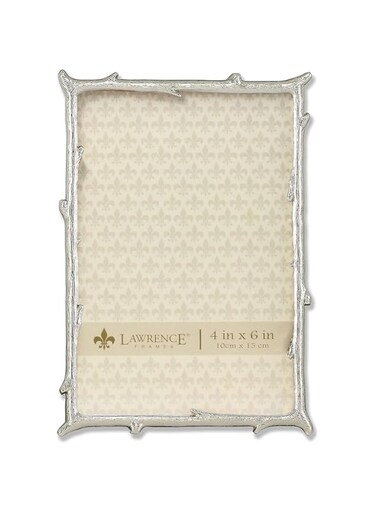 Lawrence Frames 712646 4x6 Silver Metal Natural Branch Design Picture Frame