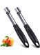 2PCS Apple Cupcake Corer, Fruit Vegetable Core Remover, Profession Healthy Stainless Steel Apple Remover, Household Kitchen Tool for Fuji, Pears, Bell Peppers - Black