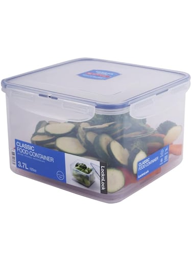 LocknLock Lock &amp; Lock Square Container, Transparent, 3.7 Litre, HPL858D
