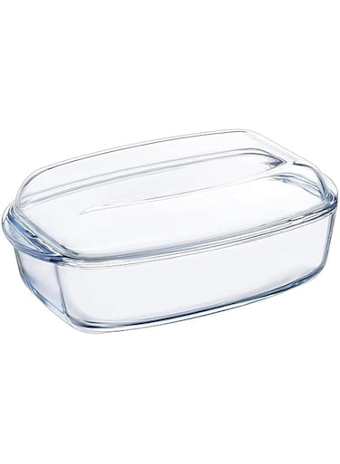 Pyrex Essential Casseroles Rectangular 4.5L - Versatile Borosilicate Glass Dish for Baking, Roasting, and Serving