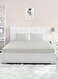 East Single Size Fitted Sheet   Soft 400TC Sateen Cotton Material   Light Grey Color   1 Fitted Sheet 90 X 200 Cm With 40 Cm Deep Pocket  Suitable For Single Size Mattress