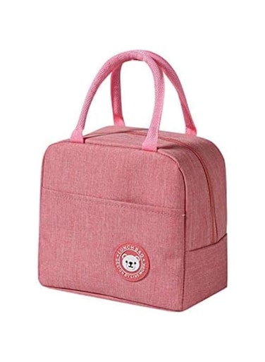 Stylish Leak-Proof Lunch Bag for Adults &amp; Kids - Lightweight, Water-Resistant Cooler Tote for Work, School, and Outdoor Activities (Pink)