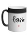 Love Printed Colour Changing Coffee Mug Black 11ounce
