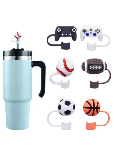 6Pcs Silicone Straw Caps - Dust-Proof Protectors for Stanley Cup 30 &amp; 40 Oz Tumblers
