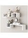 White TWO-Layer Floating Shelves, Decorative Wall Shelves, Bathroom Hanging Set, Kitchen Living Room/Kitchen/Bedroom Storage