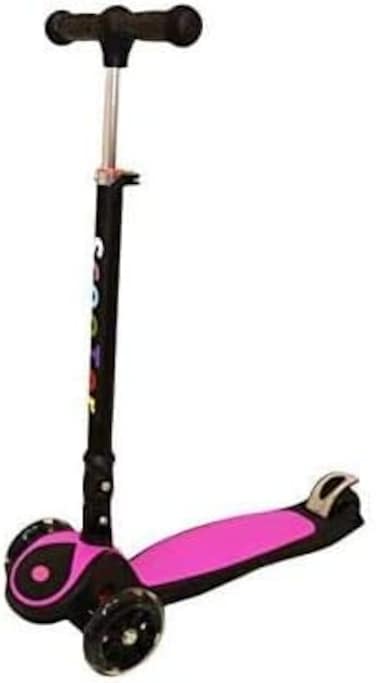 Lovely Baby LB 925 Scooter for Kids, 3 Wheel Kids Scooter w/ Foldable &amp; Height Adjustable Handle - Pink