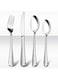 KASTWAVE Cutlery Set, Stainless Steel Flatware Silverware Set, Hammered Design Knife Fork Spoon Set for Home, Camping, Party, Healthy And Durable, Dishwasher Safe, Mirror Polish, 16 Pieces