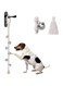 FDTY Dog Bells to Go Outside, Adjustable Dog Door Bell, Door Bells for Dogs, Quality Puppy Training Bell. Twisted Style, Beige