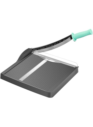 Paper Cutter, 12" Cut Length Paper Trimmer, Gridded Paper Picture Photo Guillotine, Heavy Duty Guillotine Paper Cutters and Trimmers for Cardstock Paper Crafts Paper Slicer for Office Home School