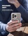 Muzz Magnetic Phone Case for iPhone 16 Pro Max - 2024, Clear, Drop Protection, Slim, Scratch-Resistant, Protective wireless charging case (IPhone 16 Pro max)