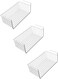 Go Hooked Vime Multipurpose Under Shelf Basket Powder Coated Iron Under Cabinet Organiser (White, 16 Inch), Pack Of 3
