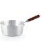 Royalford 7inch Alum.Milk Pan With Wooden Handle, Silver, RF8992