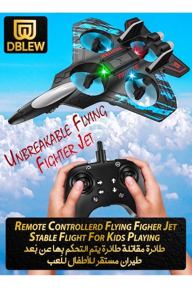Remote Control Fighter Jet Plane for Kids RC Airplane Mimics Drone Helicopter Flying Aircraft Toy