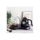 Specialty Coffee Pour Over Set - 1000W Electric Gooseneck Kettle (800ml) &amp; Glass Server (400ml)


