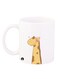 A Giraffe Design Mug White/Yellow/Brown