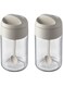 Sugar And Salt Container Set, Spice Jars With Lid And Spoon, 8.8 OZ Salt Sugar Glass Condiment Pots Transparent Storage Container For Kitchen Counter Keeping Sugar, Salts, Spice, Sauce