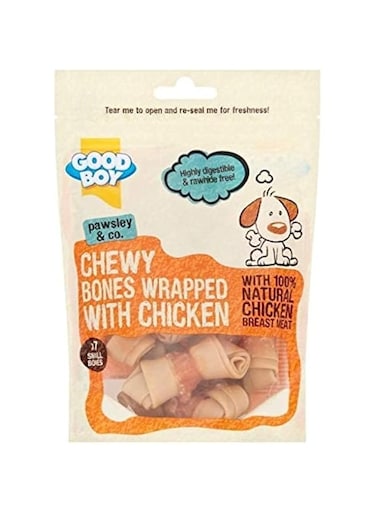 Armitage Good Boy, Wrapped Made With Natural Chicken Chewy Bones, Dog Treats, 7 Per Pack