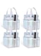 Hillban 4 Pcs Mesh Shower Caddy Portable Large Quick Dry Shower Caddy Basket with Deeper 8 Pockets and 2 Handles Hanging Bag for College Dorm Room(White)