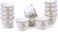 Porcelain Nyla Cawa Cup, 80ml (12 Pieces, White &amp; Gold)    Luxurious Tea Cup, Coffee Cup