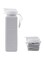 WEKOTEE Collapsible Water bottle with Leakproof Lid &ndash;Food-Grade BPA-Free Silicone Travel Bottles&ndash;Foldable Water Bottles 620ml Portable Reusable for Travel Gym,Hiking, Sports,Gray