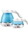 Dubai Gallery Travel Foldable Electric Kettle Portable Silicone Collapsible Camping Kettle 500 Ml Twk-1650 White-Light Blue