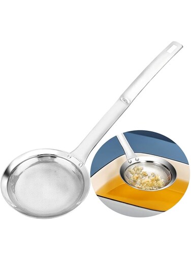 TBWHL (Fat Skimmer Spoon) - Betan Multi-functional Hot Pot Fat Skimmer Spoon - Stainless Steel Fine Mesh Food Strainer for Skimming Grease and Foam