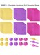 Foil Candy Wrappers - 300 Pieces 3.14*3.14 inches Golden Aluminium Foil Candy Wrappers Square Chocolate Molds Sugar Tin Foil Wrappers for DIY Candy Chocolate Packaging by Party Wedding Birthday - Gold/Magenta/Purple