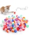 AquaFalcon Plastic Cat Toy Ball with Bell, Kitten Chase Toy Interactive Cat Toys 6 Assorted Color,Jingle Bell Ball for Cat Indoor Training (20 PACK)