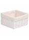 Hand-Woven Paper Rope Storage Basket &acirc;&euro;&ldquo; L 20 x B 20 x H 10 cm, with Removable Linen Liner &amp; Sturdy Metal Frame, White, Woven Organizer Bin for Living Room, Bedroom, Bathroom, Closet &amp; Home Storage