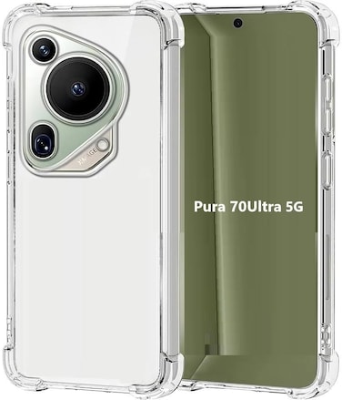Huawei Pura 70 Ultra Clear TPU 360 Protection Cover, Transparent Soft Silicone Bumper Case (Huawei Pura 70 Ultra)