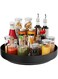 Ovicar Lazy Susan Turntable Organizer - 13 inch Rotating Spice Rack Metal Lazy Susan for Cabinet Pantry Kitchen Countertop Bathroom Refrigerator Table Storage, Black