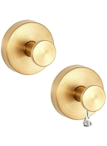 2 Pcs Suction Hooks,Vacuum Suction Cup Hooks Holder,Shower Hooks Suction Towel Hanging Hooks Self Adhesive,Stainless Steel Waterproof Heavy Duty Suction Hooks for Bathroom Kitchen Glass Door